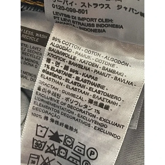 Levi's 505 Jeans 36 x‎ 30 Stonewash Straight Blue Red Tab Denim - Picture 5 of 6